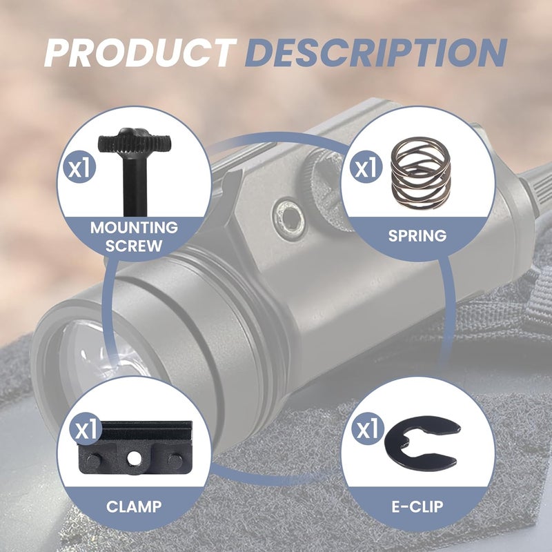 ETZ Store 69164 TLR Clamp Assembly Replacement, Earless Screw Kit Fit for Streamlight Flashlights TLR-1, TLR-2,TLR1 HL, Includes Wave Spring, Clamp & Clamp Screw - Image 4
